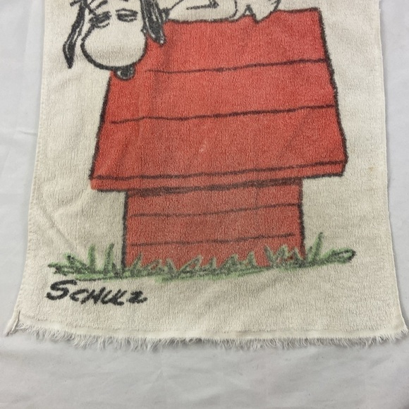 Vintage 1971 Schultz Snoopy Allergic To Mornings Tea Towel Peanuts Charlie Brown - Picture 4 of 7